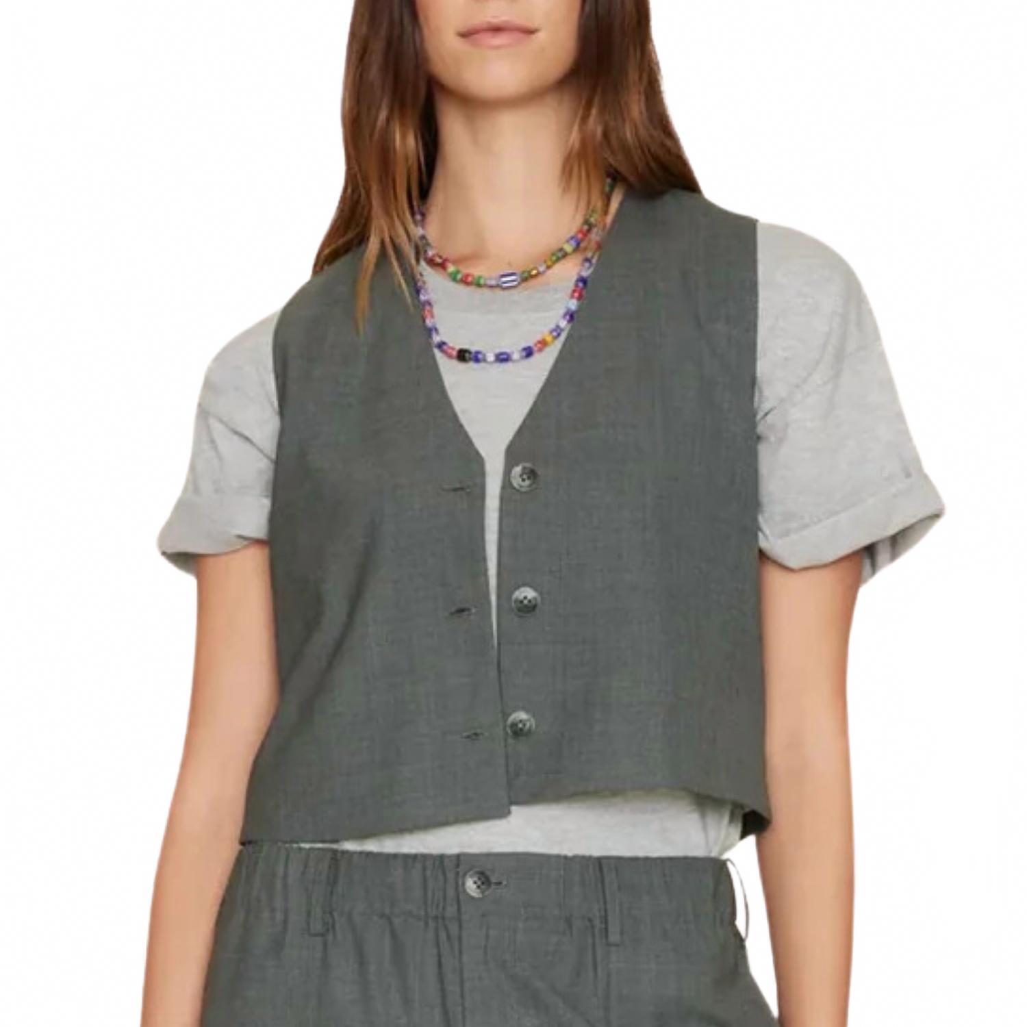 New Xirena Women's Vinny Vest In Charcoal Melange